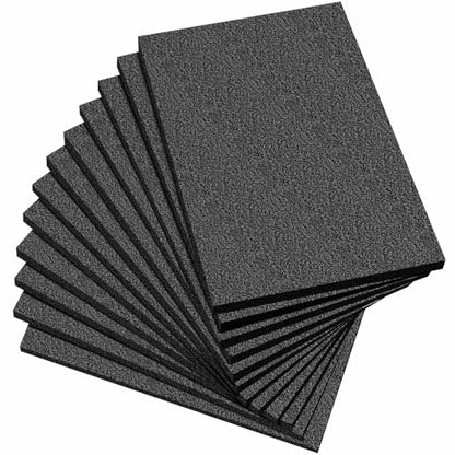 Frienda 12 Pcs 12" x 8" x 1" Polyethylene Foam Sheet Thick Black Packing Foam Padding Customizable PE Board Cushion Inserts for Cases Craft Shipping Moving DIY Projects Toolbox Storage - size: 12 x 8 x 1 inches