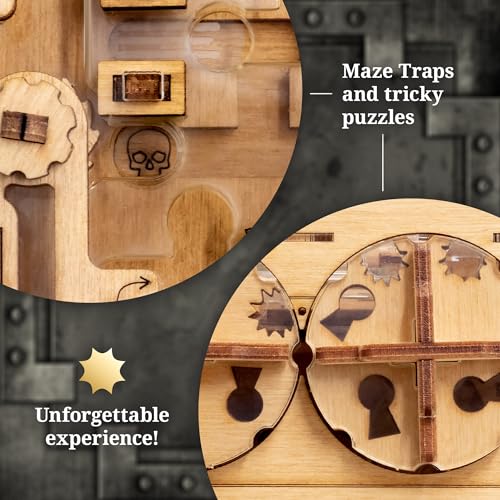 iDventure aMAZEing Safe, Money Puzzle Box for Adults, Box for Cash Gift | Mini Safe Brain Teaser, Money puzzle box for cash gift, Birthday Gift, Hidden Compartment, 3D Puzzle for Adults, Piggy Bank