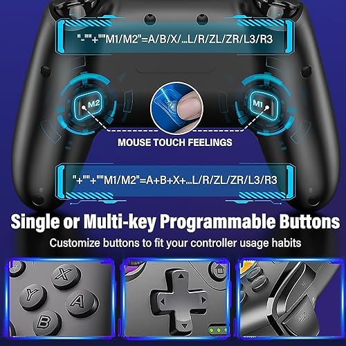 HUDOBBYE Switch Controller Wireless for Switch/Switch Lite/Switch OLED, Extra Switch Controller with Paddles, Programmable Switch Remote Control with Back Buttons,Wake-up,Turbo-Yellow Purple - color: Purple+Orange