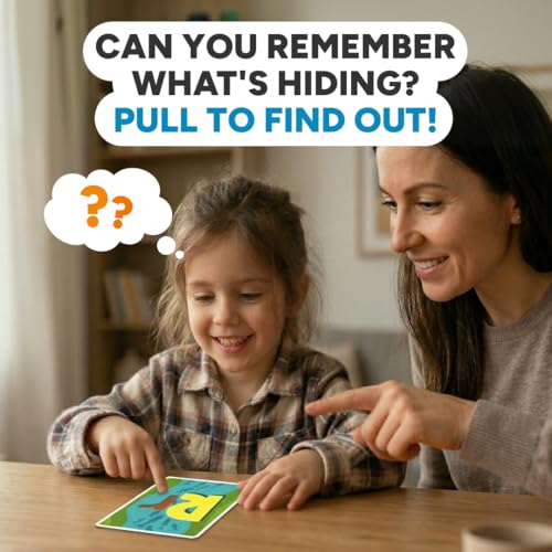 Kidrox Squad Alphabet Flashcards for Kids – 26 Slide-Reveal Cards in English & Spanish | Magic Pull-Tab Bilingual Learning Game for Toddlers & Preschoolers Age 3+ - style: Alphabet