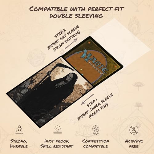 Grim Reaper 2 - MTG Card Sleeves, 104ct, Standard Size, Textured | Perfect for Double Sleeving, Smudge Resistant Matte Back, Standard 66x92mm - Compatible with Magic The Gathering & TCG Cards - color: Grim Reaper 2, size: Textured