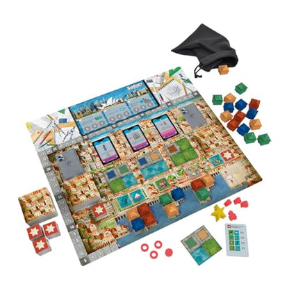 Devir - Pack Cities USA + Expansion Board Game, Modern City Building Strategy Game with Worker Placement for Adults and Children, 2–4 Players, Ages 10+, 35 Playtime - color: Pack Cities