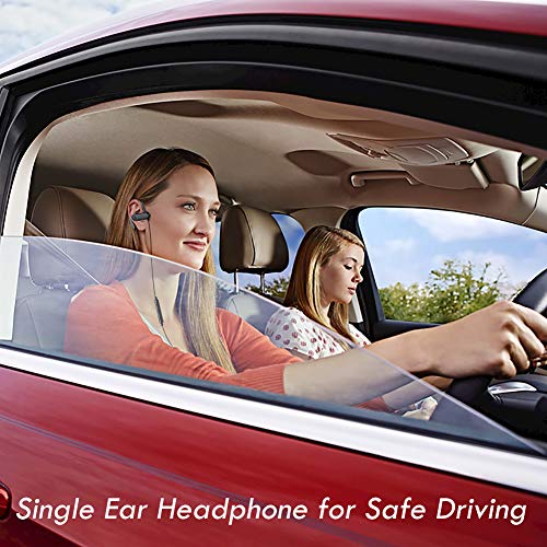 Single Earbud, One Ear Sport Earphone with Hook, Mono Headphone with Mic and in-line Control for Safe Driving, Biking, Running, Gaming and Working, for Right Ear Wearing Only, CGS09 | One Ear Mono Headphone with Mic & Ear Hook, for 3.5mm Audio Devices Use