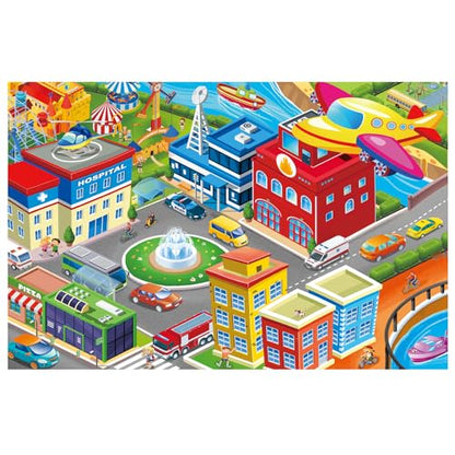 Jigsaw Puzzle Suitable for Children Aged 6-8. for Children Aged 8-10 - City Scenery 200-piece Jigsaw Puzzle. an Educational Toy Suitable for Boys and Girls, a Learning aid. - color: Traffic