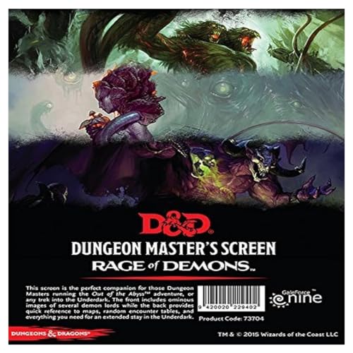 Gale Force Nine, Dungeons & Dragons: Rage of Demons Dungeon Master's Screen - Full Art, Multicolor DM Screen
