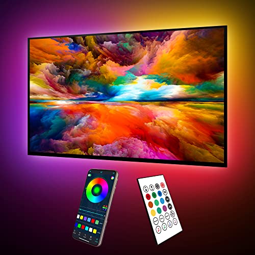 maylit 18 Ft ICRGB TV LED Backlight for 75-85 Inch Tvs | Bias Lighting for Gaming, Bedrooms and Home Theaters - size: 18FT for 75''-85'' TV