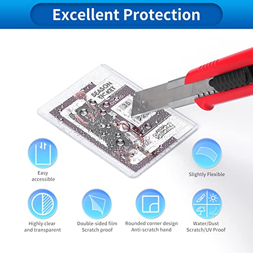 3" X 4" Top Loaders for Cards, 50 Pcs/Bag | Double-Sided Removable Protective Films, Hard Plastic Card Sleeves, Slightly Flexible, Easy Take in and Take Out - size: W50 PACK