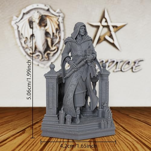 Unpainted Gothic Warrior - 32mm Vampire Swordsman for DND Minis, Tabletop RPG Games & Miniature Collectors -AS198