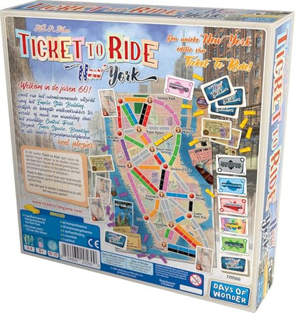 Asmodee Ticket to Ride New York Board Game - Train Route-Building Strategy Game, Fun Family Game for Kids & Adults, Ages 8+, 2-4 Players, 10-15 Minute Playtime