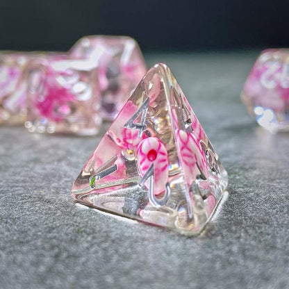 Sage's Portal Familiars and Reagents Resin DND Dice Set Polyhedral Dice Set for Dungeons and Dragons RPG Tabletop TTRPG (Kitty Treats) - color: Kitty Treats