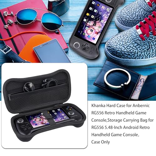khanka Hard Travel Case for Anbernic RG557 Retro / RG556 Retro Handheld Game Console,Case Only. | Hard Shell Protection, Smooth Zipper Opening, Secure Custom Fit, Travel-Ready Portable Storage, Protective Case Only - style: Black