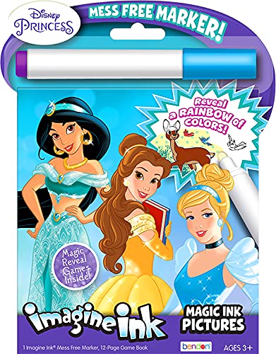 Disney Princess Coloring Book and Sticker Activity Set for Kids - Bundle with Princess Books, Princess Imagine Ink, Stickers, and More – Featuring Cinderella, Rapunzel, Ariel, Belle and More