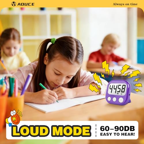 Classroom Timers for Teachers Kids Large Magnetic Digital Timer Teacher Supplies 2 Pack-Pink Purple - color: Pink Purple