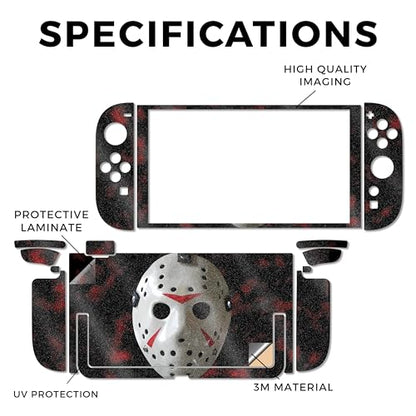 Glossy Glitter Gaming Skin Compatible with Nintendo Switch 2 Console Only - 13th Nightmare - Premium 3M Vinyl Protective Wrap Decal Cover - Easy to Apply | Crafted in The USA by MightySkins