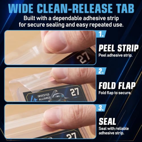 Invested Alliance Resealable Set Team Bags for Trading Cards | Ultra, TCG, Baseball, Sports Card Team Bags Sleeves. Fits Top loaders, Magnetic & Semi Rigid Holders. High Clarity Sleeves.