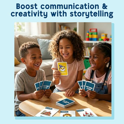 Junior Storyteller, Conversation Card Game for Kids 4-8, Speech Therapy Toy | Fun Learning Activity & Educational Game for Kids, Speech Therapy Resource, Special Education & Preschool Classroom Must Have
