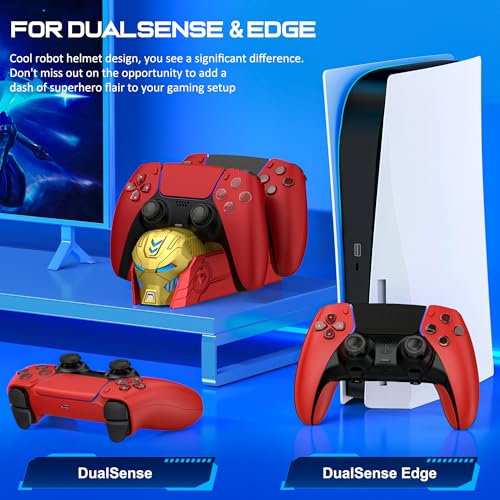Charger Station for PlayStation 5 Dual Controllers-Fast PS5 Dual Controller Stand Charger Dock with AC Adapter-for PlayStation Systems Games