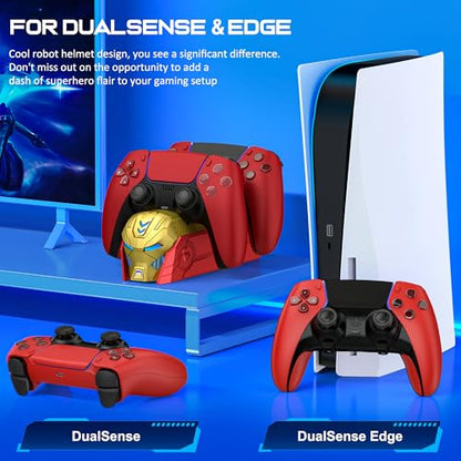Charger Station for PlayStation 5 Dual Controllers-Fast PS5 Dual Controller Stand Charger Dock with AC Adapter-for PlayStation Systems Games