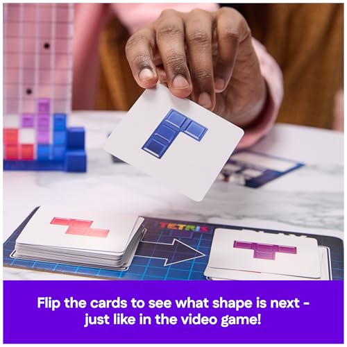 Spin Master Games Tetris: The Board Game | Head-to-Head Tetris Challenge, Drop Tetriminos into Grids to Make Lines & Block Opponents, For 2-4 Players, Ages 8 & Up - style: Tetris Booard Game