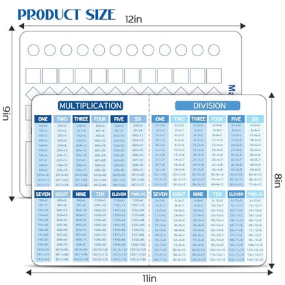 Multiplication Master Kit - 3 Pack Double Sided Dry Erase Math Whiteboards & Times Table Chart | 9"x12" Multiplication Division Boards + 8"x11" Multiplication Table | Classroom Homeschool Supplies