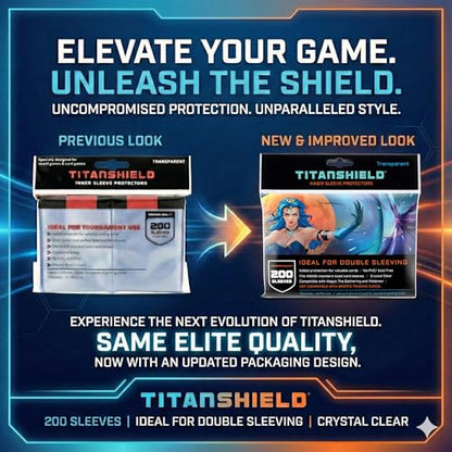 TitanShield | Clear & Transparent Inner Sleeves | 1000 ct| Perfect Fits Card Sleeves | Compatible with Pokémon TCG Trading Cards, MTG Magic The Gathering, One Piece | For Double Sleeving. - size: 1000 ct