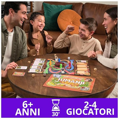 Jumanji The Game, of The Classic Adventure Board Game for Kids and Families Aged 8 and Up, Italian Version