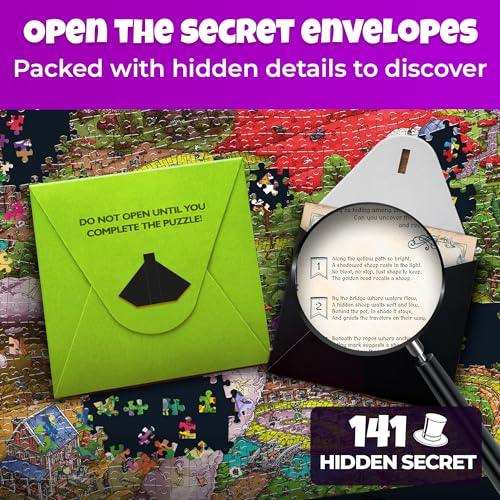 QUOKKA 1000 Piece Jigsaw Puzzle for Adults Emerald Kingdom – Puzzles for Adults 1000 Pieces Premium Box Packaging - Extra Fun Hidden Secrets & Audio Story – Perfect Relaxation Creativity Gift - color: Oz