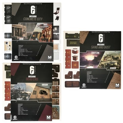 Mythic Games, 6: Siege The Board Game Bundle: Concrete City - Map Pack 1, Dead End - Map Pack 2, Sand and Dust - Map Pack 3 (3 Items)