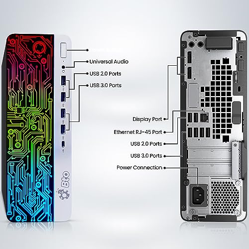 HP RGB Gaming Desktop PC Bundle - Intel Core i7 6th Gen, 16GB DDR4 Ram, 1TB SSD, Radeon RX - 550 4GB GDDR5, New 24 Inch Monitor - Prebuilt Gaming Computer, RGB Set - Windows 11 Pro (Renewed)