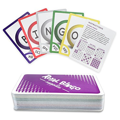Royal Bingo Regular Calling Cards - Pack of 81 - High Visibility Font, 3.5" x 2.5" per Card-Replacement for Raffle and Balls - style: Small - 81 Cards