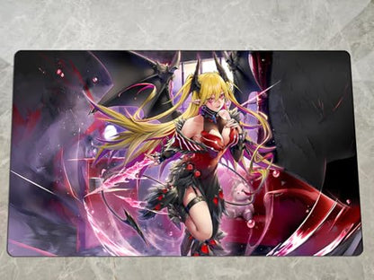 New ZCYWXW Playmats Lacrima The Scarlet Sorrow TCG CCG Trading Card Game Mat No Zones & One Bag(ZC056-K)