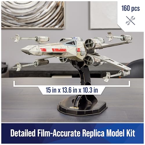 4D Build, Star Wars T-65 X-Wing Starfighter 3D Model Kit, Star Wars Collectible & Desk Décor, Adult Puzzle, Gift Ideas for Ages 12 & Up - style: T-65 X-Wing Starfighter 160 pcs