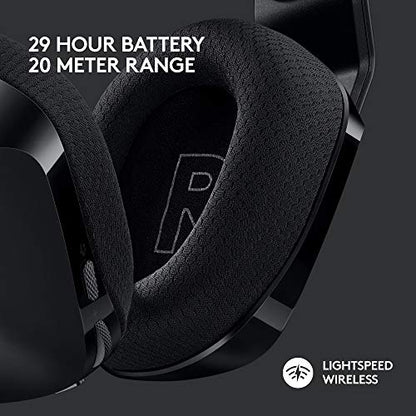 Logitech G733 Lightspeed Wireless Gaming Headset - Black | Suspension Headband, Blue VO!CE Mic, PRO-G Audio, PC, PS5, PS4, Switch Compatible - color: Black