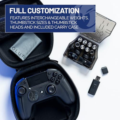 Nacon Revolution 5 Pro Officially Licensed PlayStation Wireless Controller | For PS5 / PS4 / PC - Hall Effect Joysticks and Triggers, Trigger Stops, Mappable Buttons, 8-way and 4-Way D-pad - Black - color: Black