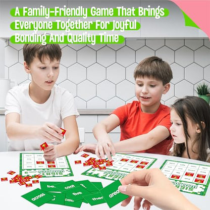 Sight Word Bingo Game, 144 Sight Words Learn to Read Level 3 & Level 4 Bingo Board Game Dolch's & Fry's Words Lists for Kindergarten and Preschool, Grade 1st, 2nd, Kids 4-8 (Up to 25 Players) - style: Sight Words Level 3 & Level 4