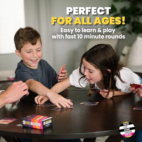 Bing Bang Boom Card Game by Taco Cat Games, Ages 7+, 2-6 Players | Race to match firework cards & shout Bing Bang Boom, Don't get stuck with a Dud, Big Action, Great for parties, Quick rounds