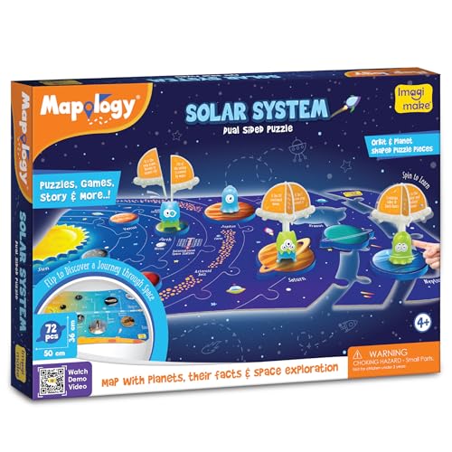 Imagimake Mapology Solar System for Kids | Educational Toys for Kids 5-7 | Space Toys | Puzzles for Boys & Girls Ages 4-8 | 6 Year Old Boy Gifts & Girl Gifts - style: Solar System