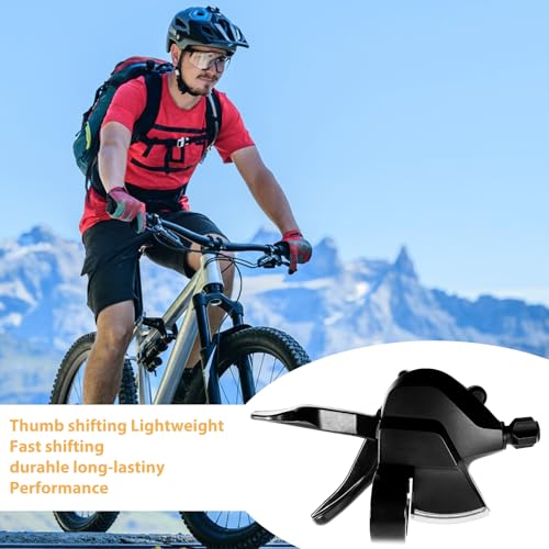 3 Speed Shifter SL-M315-3L Bike Shifter Left Thumb Gear Shifter | 3 Speed Shifter for Moutain Commuter Touring Road Bike,with Visual Window,Skip 3 Gears in a Row,Durable,Low Resistance