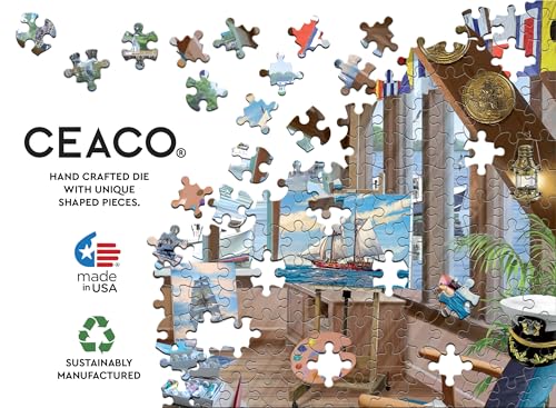 Ceaco - The Sailor's Studio - 1000 Piece Jigsaw Puzzle for Adults | Art by Victor McLindon, Made in USA, Recycled Board, Finished Size 26.6 x 19 in, Includes Poster, Frameable Art, Giftable