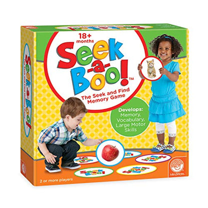 MindWare Seek-a-Boo Seek and Find Memory Game and Toddler Flash Cards Matching Game | Seek-and-find memory game for toddlers—flip and match picture cards to build memory, vocabulary and focus, ages 2+