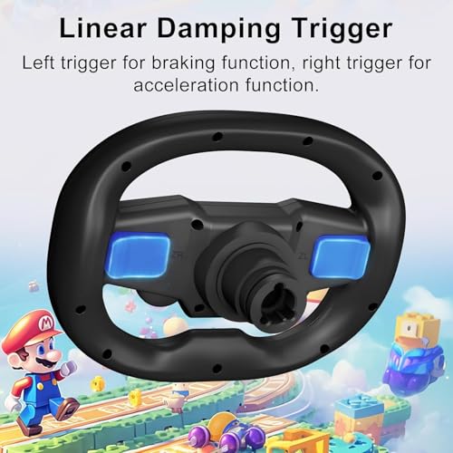 NBCP Gaming Racing Wheel and Pedals, 270 Degree Wireless Bluetooth Steering Wheel with Dual-Vibration Motors, Pro Racing Wheel for PC,PS4,PS3,Switch,Android Mobile Phones