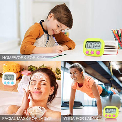 MSART 2 Pack Digital Kitchen Timers with ON/Off Switch & Loud Alarm
