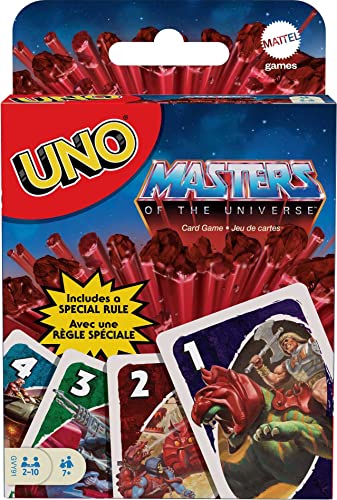 Mattel Games UNO Masters of The Universe Card Game for Kids, Adults and Game Night with Special Rule for 2-10 Players