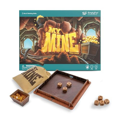 SimplyFun My Mine - Engaging Dice Based Probability & Strategy Game to Learn and Master Outcome Prediction, Fun Educational Experience for 2-6 Players, Suitable for Ages 6 and Up - style: My Mine
