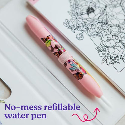 Watercolor with Me: Flower Fairies: A Reusable Water Reveal Coloring Book for Kids Featuring Flowers and Fairies