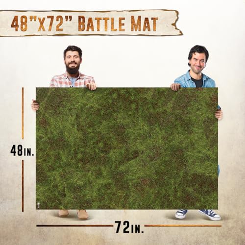 Melee Mats Wargaming Battle Mat, 48"x72" - Terrain for Warhammer 40K, Dungeons and Dragons, Tabletop RPG, Miniatures & Strategy Games - Durable Vinyl Map - color: Dark Moss, size: 48"x72