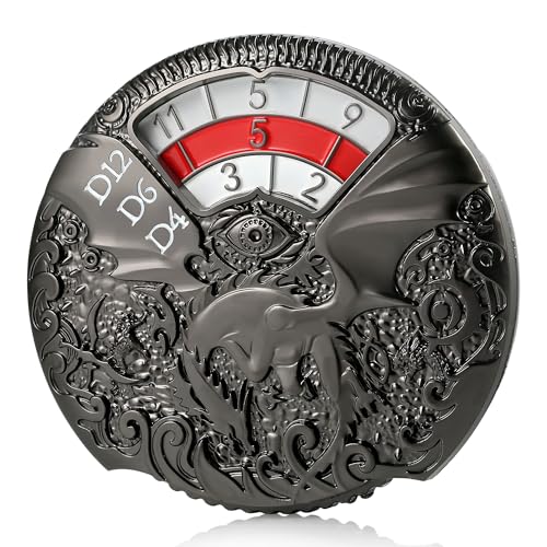 DND Spinner Dice DNDND 7-in-1 Spinner Metal D&D Dice Set with Gorgeous Gift Box for Dungeons and Dragon and Rolling Game(Black with Red) - color: Dragon Black