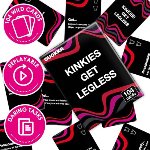 QUOKKA Kinkies Get Legless – Adult Card Games for Game Night – Betting, Dares, and Party Challenges with 104 Tasks – Board Games Night with Easy Rules & Endless Replay