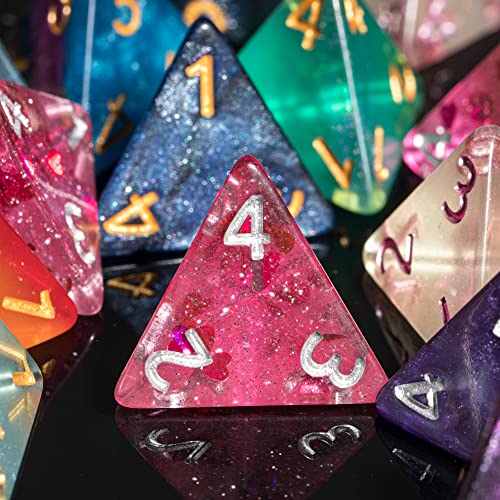 10 Pack of D4 Dice - Random Color Polyhedral Dice for D&D, DND, Table Games, Role Playing Games - color: 10pcs D4 Random Color