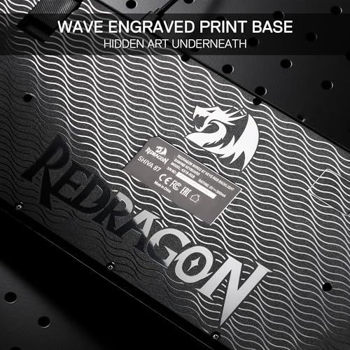 Redragon K516 Shiva TKL Wired RGB Membrane Gaming Keyboard, 87 Keys Mechanical-Feel Keyboard w/Smooth Linear Switch, On-Board Macro & Dedicated Multimedia Keys, 16.8M RGB Backlit, Software Supported - size: 87 Keys
